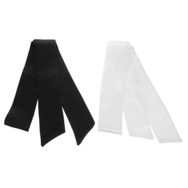 Healeved 2pcs Adjustable Blackout Eye Cover Black White for Travel Nap Stage Use Soft Luxurious Like Material for Comfortable Sleep