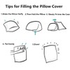 Deeprove 12 x 20 Throw Pillow Cover Oblong, Both Sides