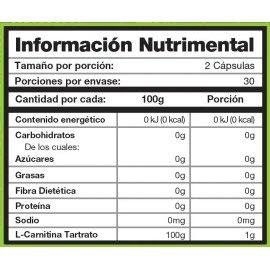 Carnitina Quemador de Grasa Mad Labz 60 Cápsulas 500mg Sin Sabor MDN Sports