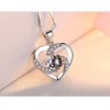 SEEKVER Collar de Plata de Ley 925 con corazón Infinito