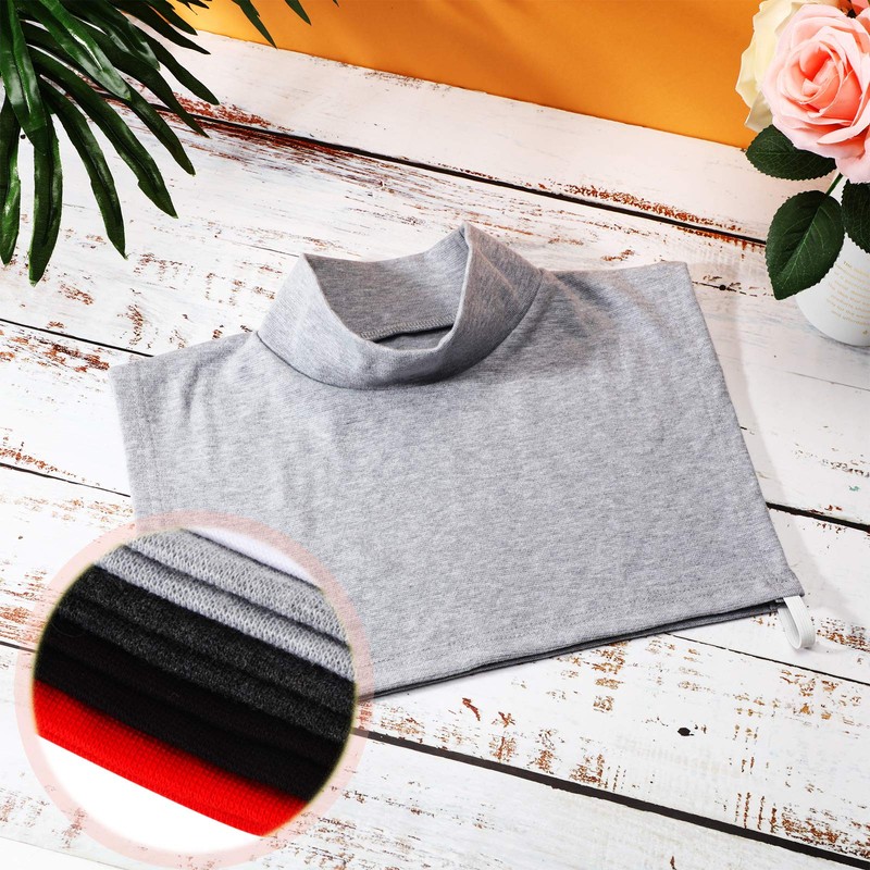 Fake Turtleneck Dickey Detachable Collars Set Half Top Mock Blouse