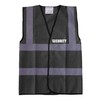 Security Printed Black Hi Vis Vest/Waistcoat, Security Officer, Security Guard