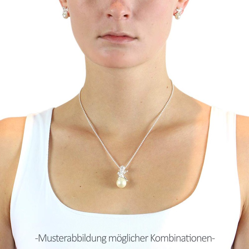 Heartbreaker Women'S Synthetic Pearl Pendant Silver Pearl Of Angels