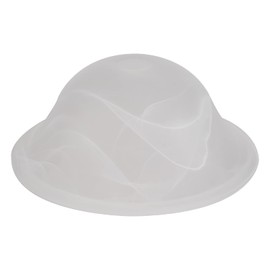 SHENGQINGTOP 12"D Alabaster Glass Domed Shade with 1.65" Opening, Pendant Light Cover, Lighting Fixture Replacement