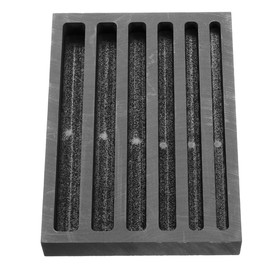 TEHAUX Long Strip Graphite Ingot Mold, Black Crucible Ingot Casting Mould for Gold Silver Copper Metal Melting, 4x3x0.59 Inch, Ideal for Diy Projects Refining