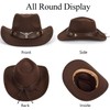 INOGIH Kids Western Cowboy Hat - Vintange BrownWide-Brim Felt Fedora