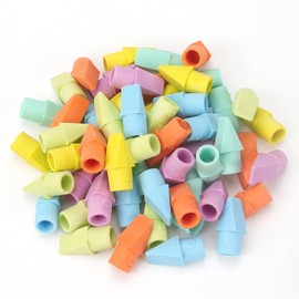 NNY 60 PCS Erasers for Pencils, Pencil Top Erasers, Eraser Caps, Topper Erasers for Kids School, 6 Colors