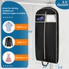 MISSLO 43" Gusseted Travel Garment Bag with Accessories Zipper Pocket