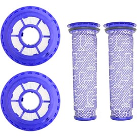 SCREENTRONICS 4 Pack Pre & Post Motor HEPA Filter Compatible Replacement for Dyson DC41 DC65 DC66 UP13 UP20 Animal Multi Floor and Ball Vacuum Cleaner Part # 920769-01, 920640-01