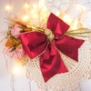 Traico 4" Red Velvet Gold Glitter Backing Wired Ribbon 10