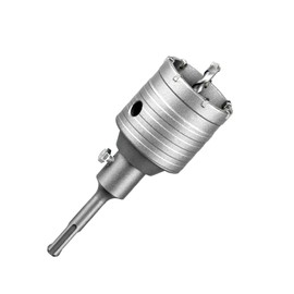 SALI Carbide Hole Saw Drill Bit 60mm with 110mm SDS Plus Adapter, Tungsten Carbide Teeth Cement Hole Saw for Concrete Cement Brick Wall Stone