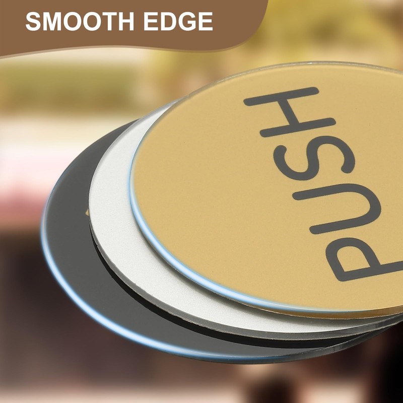 PATIKIL 2Set Push Pull Door Stickers, 3in Push and Pull