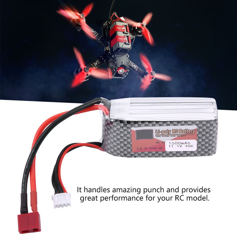 ZOP POWER 3S 11.1V 1500mAh 40C Rechargeable LiPo Battery with