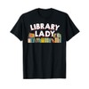Cool Librarian Themed Art For Women Library Worker Assistant T-Shirt