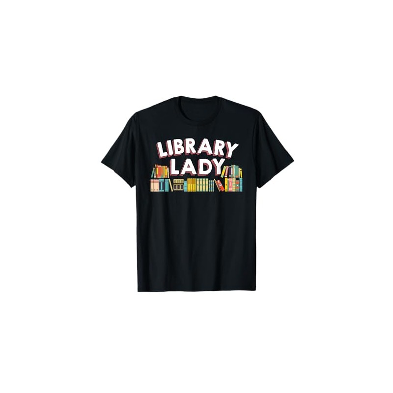 Cool Librarian Themed Art For Women Library Worker Assistant T-Shirt