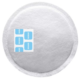 MAM selbstklebende Stilleinlagen, atmungsaktiv für die Stillzeit mit extra saugfähigem Kern, Einlagen nehmen überschüssige Muttermilch sicher auf, 30 Stück