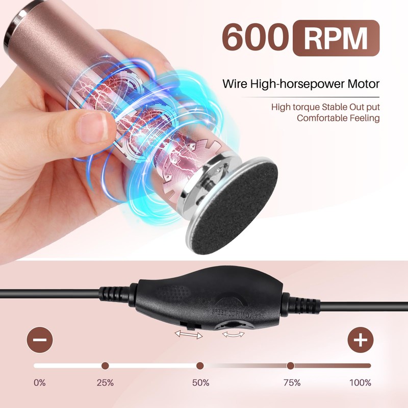 Electric Foot File Remover Callus: Profesional Pedicure Tool for Callus