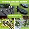 Flumy Solar Lights Outdoor Waterproof 2 Pack, Upgraded Outdoor Firefly