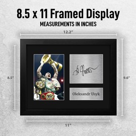 HWC Trading Oleksandr Usyk Framed Gifts Printed Signed Autograph Picture for Boxing Memorabilia Fans - US Letter Size