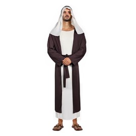 Gukefun - Juego de disfraces de belén bíblico: traje de Jesús, José y pastor para adultos, concurso de Navidad para eventos de iglesia