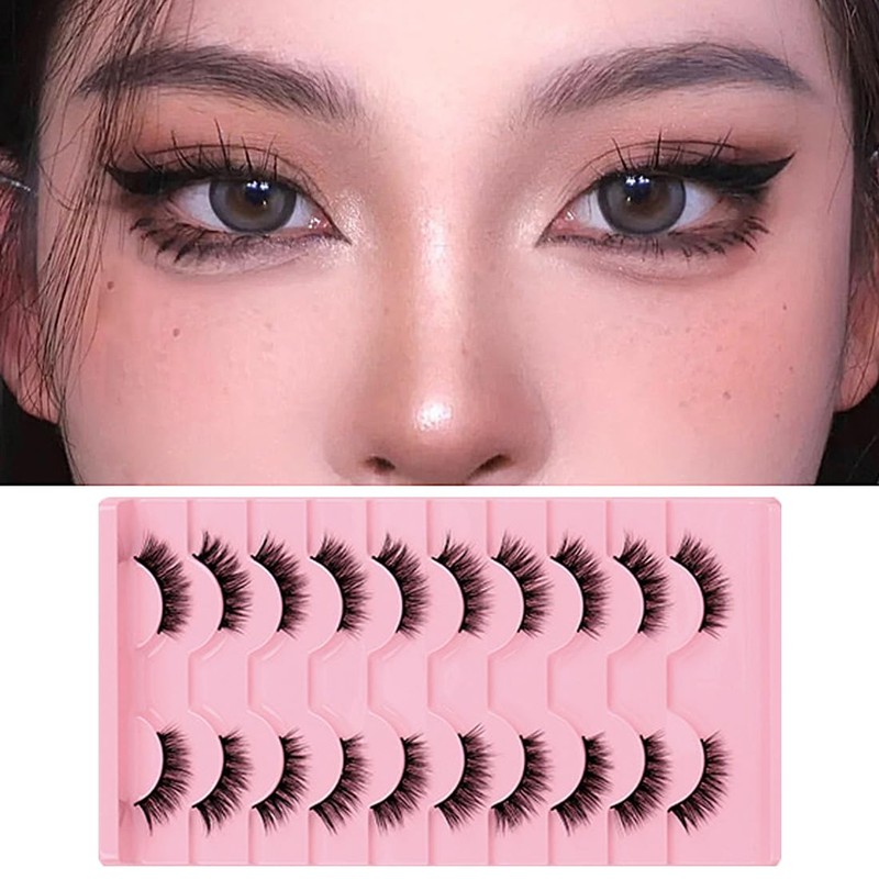 OUDQFCJ False Eyelashes Natural Eyelashes Cat Eye Eyelashes Natural Look
