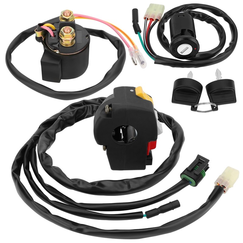 M MATI Handlebar Key Starter Relay Switch Kit for Honda