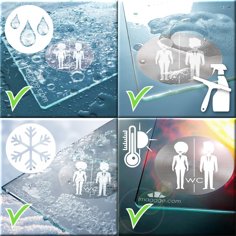 Toilet Sticker - Toilet Sign - Man - Woman -