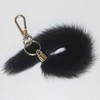Fosrion Real Mink Marten Tail Fur Keychain (Black, 15cm, 1