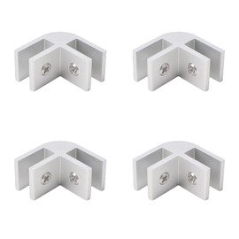 INCREWAY Wind Guard Corner Hardware, 4 Corner Tempered Glass Connector Kit, Aluminum, for Custom Sized Wind Guard on Outdoor Gas Fire Pits