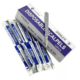 Avon Surgical 10/Pack Single Use Disposable Scalpels No. 15C Carbon Steel & Plastic Handle - 10 Boxes