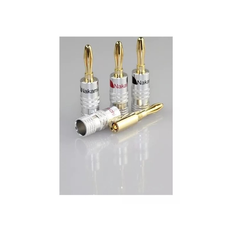 Nakamichi 2 Conectores Banana Plug Audio Bocinas Nakamichi Oro 24k