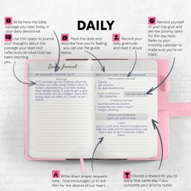 Prazoli Christian Bible Prayer Journal For WOMEN 9-Month Refill - Study Scripture Notebook & Planner Daily Devotional Undated | Religious Jesus Faith Gifts for Graduation, Pastor Baptism & Church