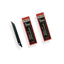 100Pcs 30 Degree Extra Sharp Blades Black Carbon Steel Blades 9mm Snap Off Blades,Vinyl Wrap Tools Utility Blades Art Knife Replacement Blades