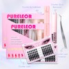 Lash Clusters DIY Eyelash Extension Kit with Bond Seal Tweezers