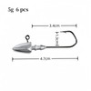 DAYUYUE 4-30pcs Fishing Jig Heads Kit 3.5g 5g 7g 10g