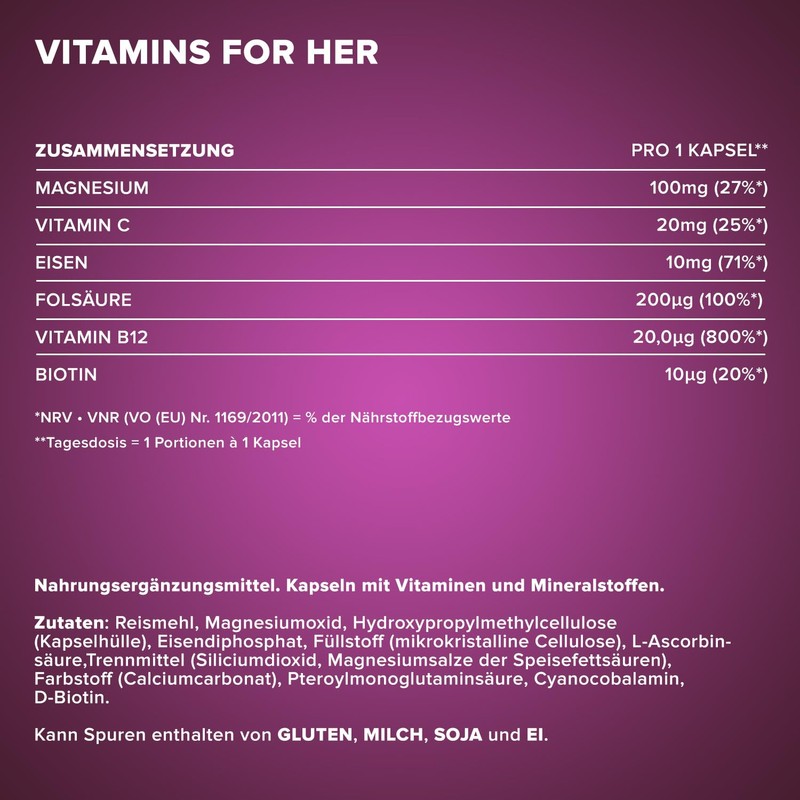 IronMaxx Vitamins for Her - 150 Kapseln | Optimale Mischung