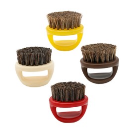 Healeved Professional Beard Brush Comb Set 4pcs Soft Brush Head Vintage Oil Head for Men Random Color