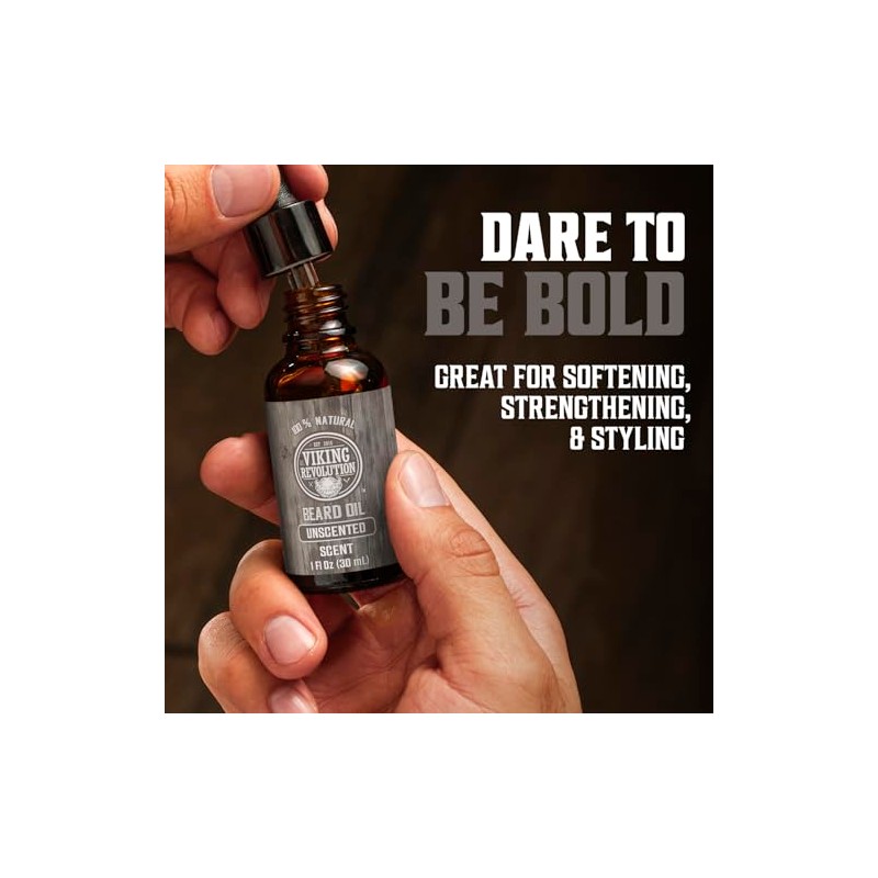 Viking Revolution Kit de cuidado de barba para hombres: el