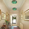 ARTZONE Tiffany Ceiling Lights, Stained Glass Ceiling Light 3-Lights 16