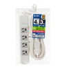 Sanwa Supply TAP-SP34MG-3 Thunder Guard Tap, 3P, 4 Socks, 9.8