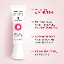 Vitayes Instant Ageback Crema Levantamiento Facial Todo Tipo Piel Día Noche