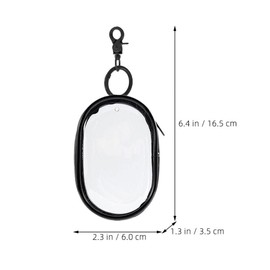 Gadpiparty 2piezas Bolsa Colgante Transparente Mini Para Almacenamiento De Usb Y Accesorios Bolsa Ligera Y Portátil Con Llavero Para Muñecas Y Figuras Negro