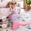 Catalonia Classy Glow in The Dark Mermaid Tail Blanket, Soft