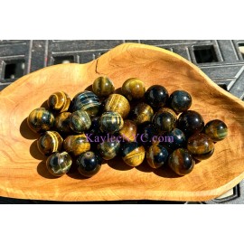 Wholesale Lot 1 Lb Natural Blue & Yellow Tiger Eye Spheres Crystal Ball Healing