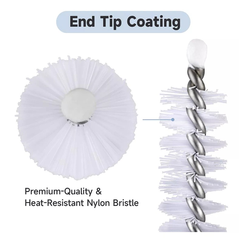 Mt.Jun Cepillo Limpiador De Pajillas, 10 Pulgadas, 0.315pulgadade D