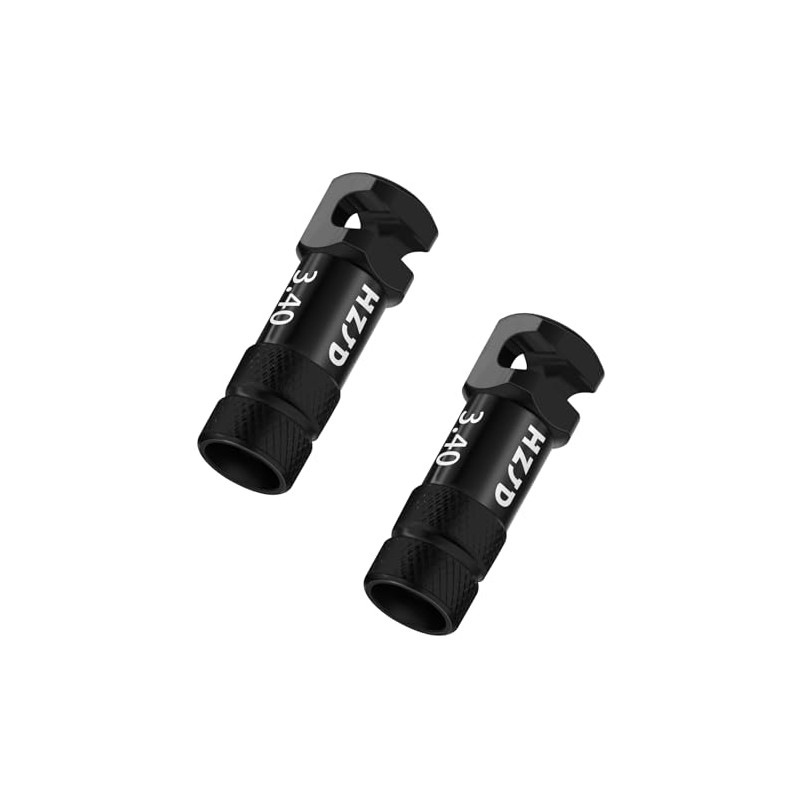 HZJD Bike Presta Valve Caps, Black, Integrated Core Spoke Removal