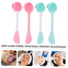 Baluue Thick Material Face Washing Brush 4pcs Handheld Cleansing Skin