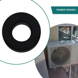 The Lord of the Tools Pack of 10 Rubber Spacers M10 Flat Washers 20 mm Outer Diameter 10 mm Inner Diameter 8 mm Thickness Round Anti-Vibration Spacer Rubber Bushing Washers