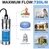 ECO-WORTHY 24V Well Pump 3.2GPM 4" Stainless Steel, Max Lift