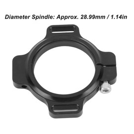 Tissting Preload Adjuster 28.99mm/1.14in Black Aluminium Alloy Bicycle Crank Chainring Adjuster with Thread Ring and Adjuster, Cycling Bottom Bracket Adjuster